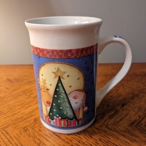 Royal Norfolk Santa Claus Reindeer Tall Mug Holiday Christmas Hot Cocoa NIB